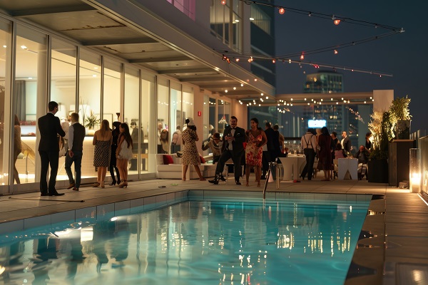 Catering per eventi in piscina: freschezza, colori e gusto senza formalità